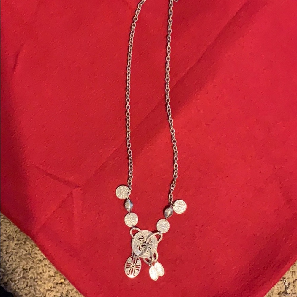 Silver charm necklace
